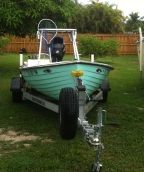 Everglades shallow flats boat